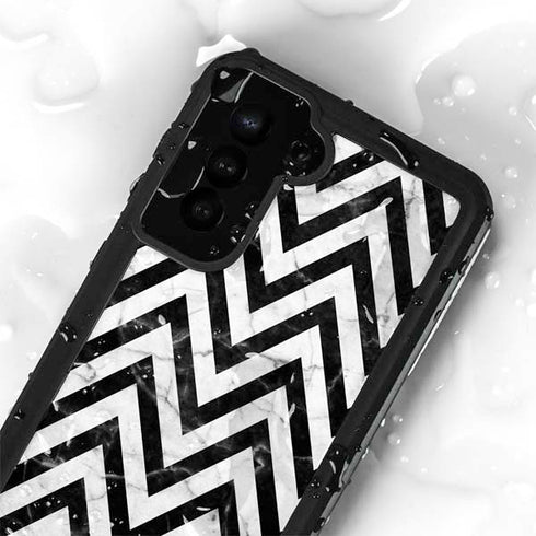 Chevron Marble Galaxy S24 Plus Waterproof Case
